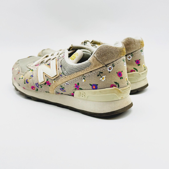 New Balance 996 Womens 6 Wide Gray Tape Floral Flower Sneakers Shoes - Picture 5 of 13